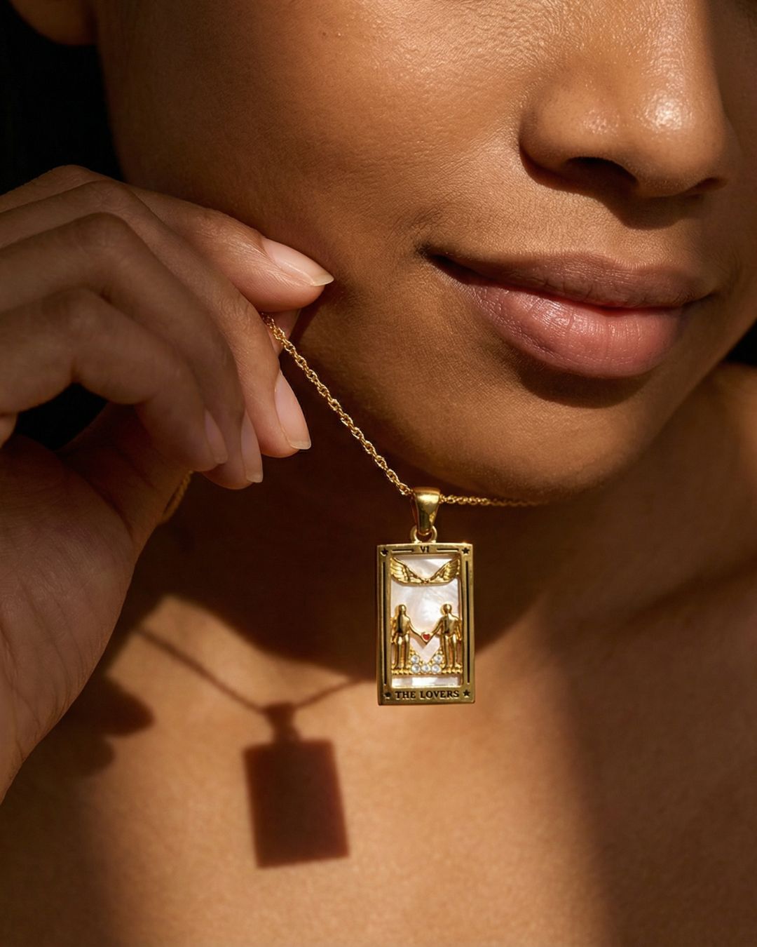 Naszyjnik Tarot Kochankowie