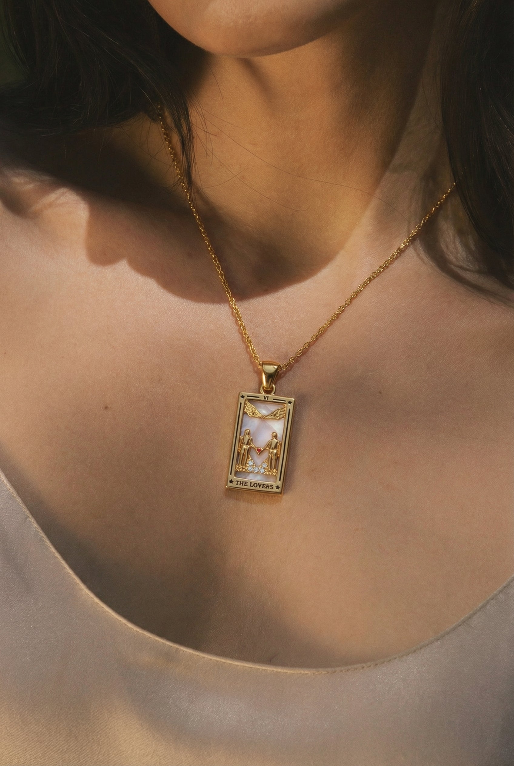 Naszyjnik Tarot Kochankowie